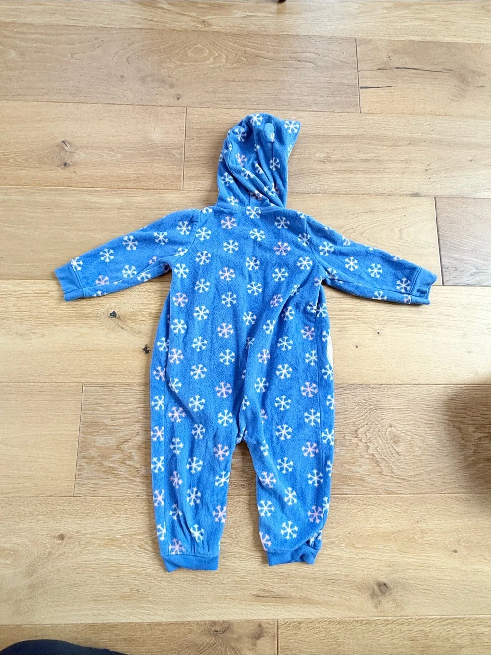 Carter’s Child of mine Blue Snowflake BearFleece One-Piece size 18 month